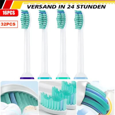 MARKENLOS 16-32x Ersatzbürsten kompatibel Aufsteckbürsten Bürstenkopf FÜR PHILIPS Sonicare