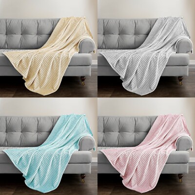 Warme Flanelldecke Cord Fleecedecke kuschelig warm Thermodecke Überwurf