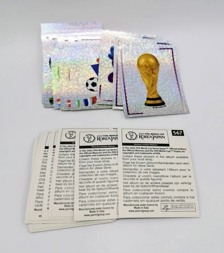 KOREA JAPAN 2002 set completo 35 scudetti figurine Panini WC 02 world cup