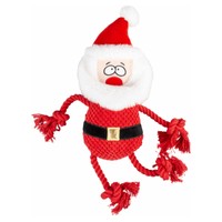 Duvo+ Xmas Hundespielzeug Kuschel-Weihnachtsmann Mit Seil, UVP 7,99 Eur, NEU