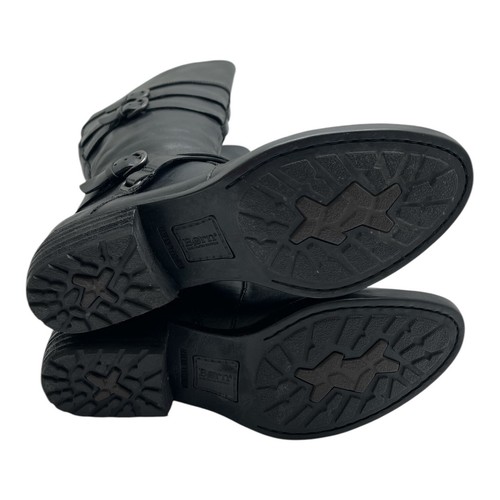Botas de Moto Born Hebillas de Cuero Negras Hasta la Rodilla Bota de Motociclista Edgy Punk Talla 7M - Imagen 11 de 12