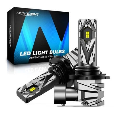 NOVSIGHT 2x 9005 HB3 LED Headlight Bulbs High/Low Beam 60W 30000LM 6500K White - image 1 of 4