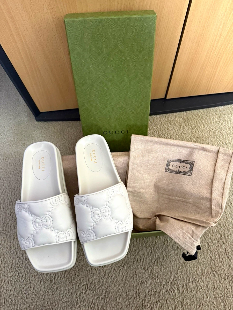 Gucci Leather Upper White Sandals for Men for sale | eBay