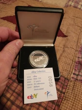 .925 Fine Silver Coin Brilliant EBAY collectable pure Ebay Live Orlando 2003 12g