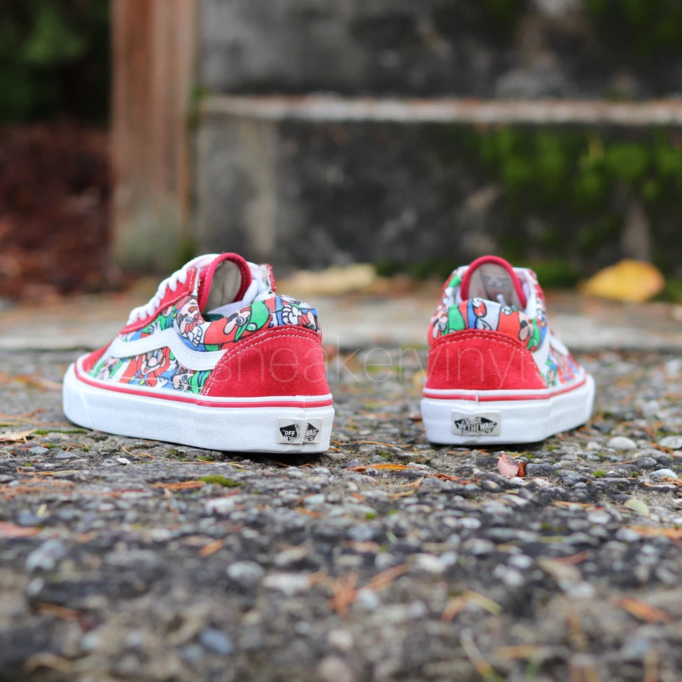 VANS Old Skool Super Mario and Luigi personalizado detalhado à mão qualquer tamanho - Imagem 4 de 4