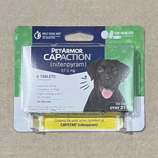 PetArmor CapAction Oral Flea Treatment for Dogs Over 25 lbs 6 tablets NEW SEALED