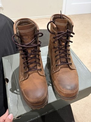 Timberland Waterproof Leather Lace-Up Brown Combat Boots  display picture 2