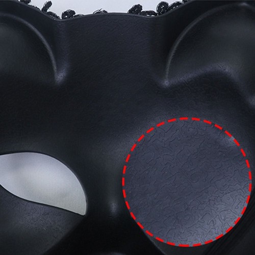 Plastic Skull Flower Half Face Cat Mask Paintable Masquerade Mask Festival - Picture 8 of 16