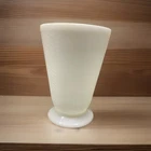 Vintage Large White Milk Glass Basket Weave Vase
