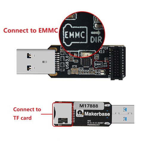 Adapter EMMC V2 USB3.0 Czytnik kart do modułu pamięci i adaptera kart pamięci - Zdjęcie 5 z 6