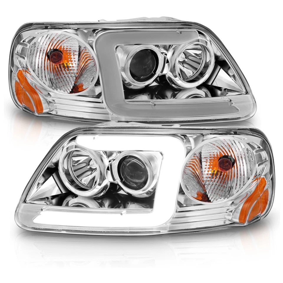 Faro LED Anzo 111504 para Ford F-150 1997-2003 carcasa cromada izquierda y derecha Foto 2 de 4