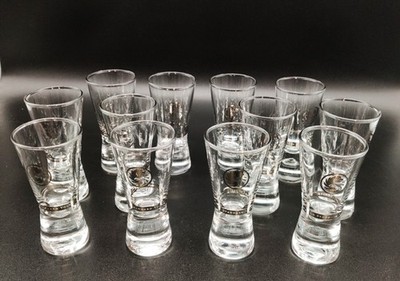 Russian Bear and Eagle Standard Vodka Shot Glass. Set of 12