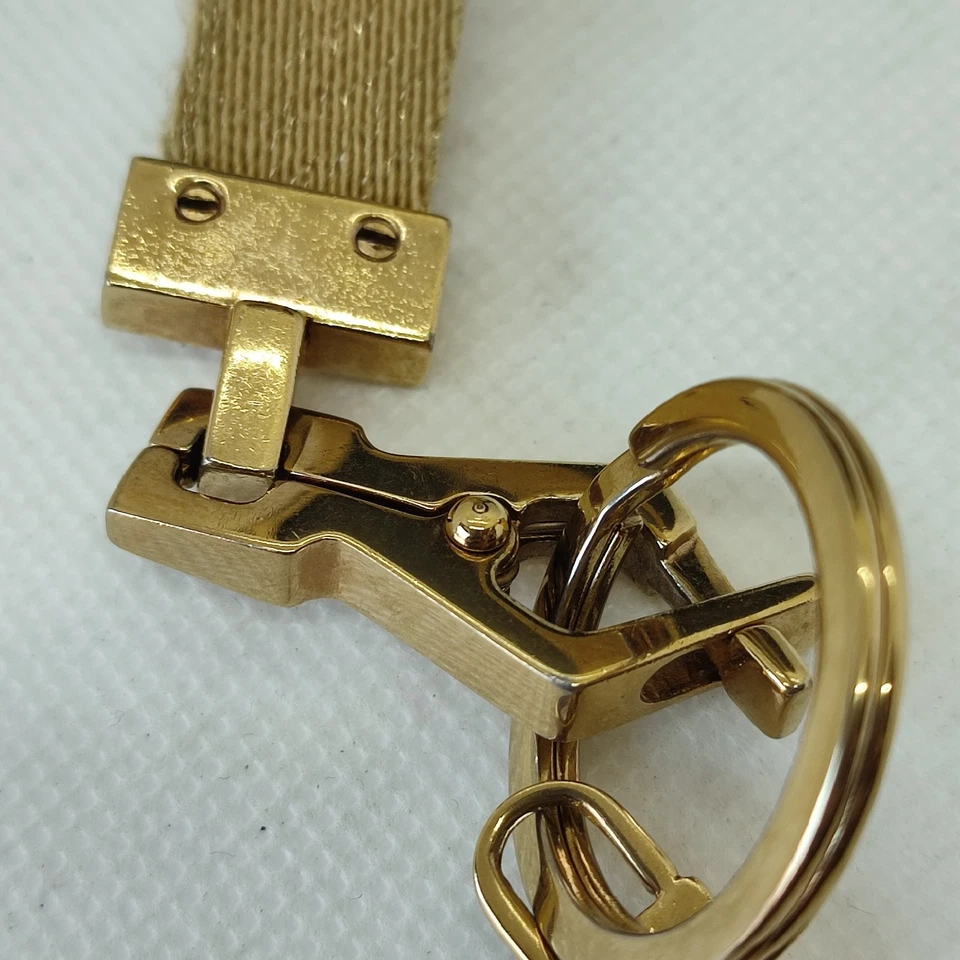 EB58-7 GUCCI Correa para el cuello Soporte para el cuello Correa para teléfono Lona coja Champagne Dorado Foto 3 de 4