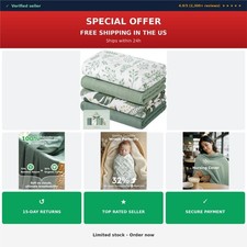 Yoofoss Muslin Swaddle Blankets 47x47 in Organic Baby Receiving Blanket 4 Pack