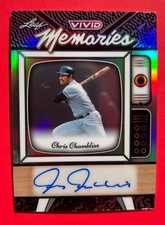 2025 Leaf Vivid - Memories 🔥 CHRIS CHAMBLISS 1/1 AUTO 🔥 ROY, Yankee All-Star ⚾