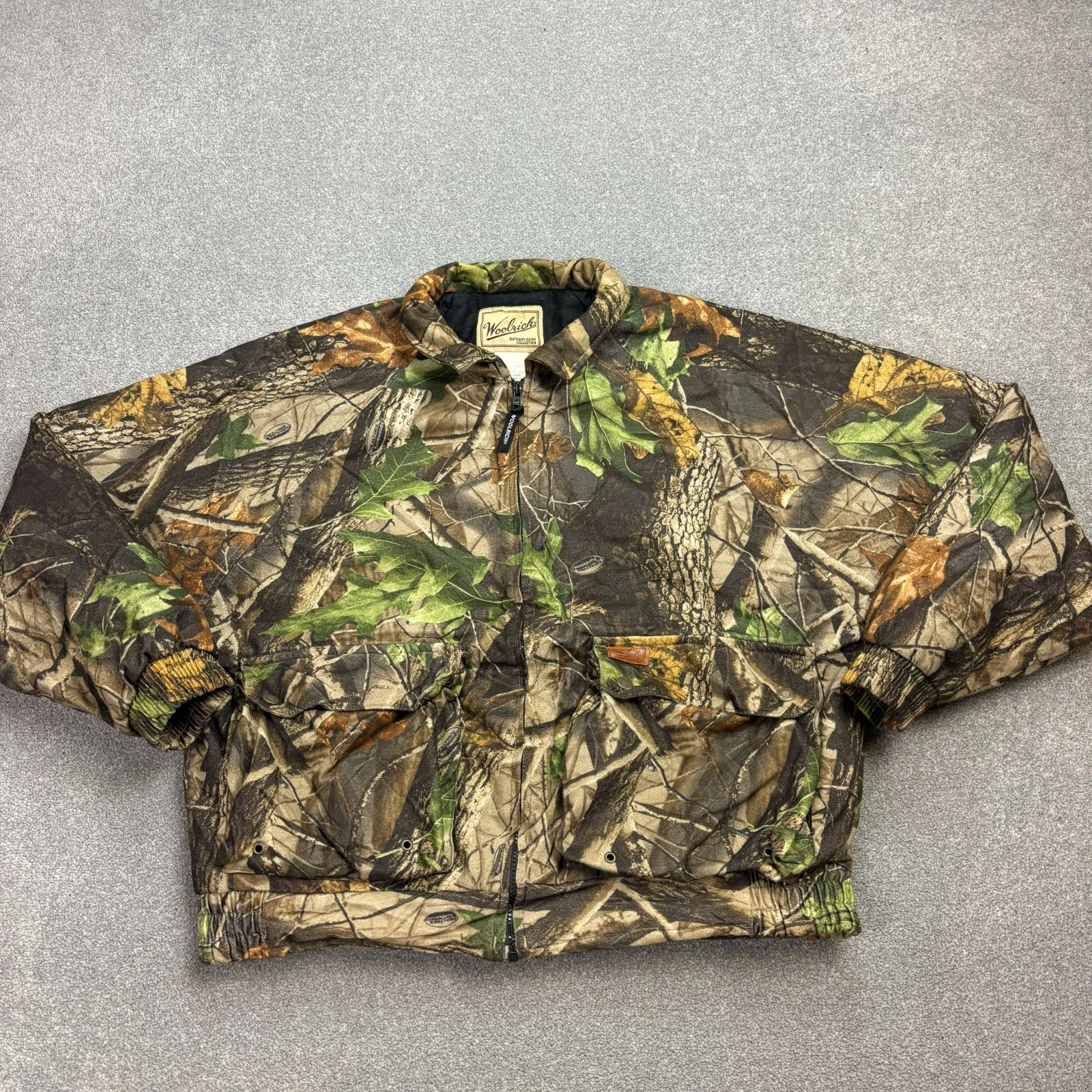 RealTree Jacket Adult Medium Brown Workwear Camo Hunting Padded Bomber Coat Men