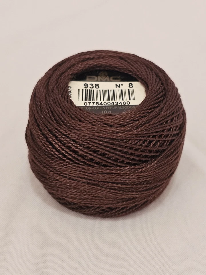 DMC Cotton Perle 938 No 8  Cotton 10g Embroidery Thread 80m Lot Of 10 - Image 2 of 4