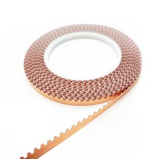 ARTIMUSES Black Backed 7/32 Inch Scalloped Copper Foil Tape for Stained Glass...