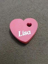 Pink Heart Eraser Personalized Collectible Erasers - "Lisa"