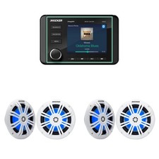 Kicker 46KMC5 Premium Marine Gauge-Style Source  2 Pair  51KM604WL 6.5" Wh...