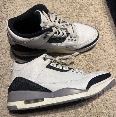 Nike Air Jordan 3 Retro Cement Grey White CT8532-106 Sneakers Men Size 9