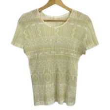 PLEATS PLEASE White Cream Women's Cutsew