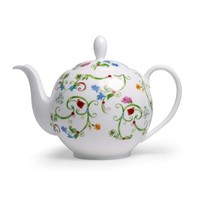 Teekanne Tealogic Fleurette 1,0L - Fine Bone China Porzellan - Blumen-Dekor