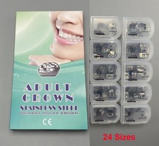 Dental Stainless Steel Adult Permanent Molar Teeth Crown All Sizes Kit  Refills