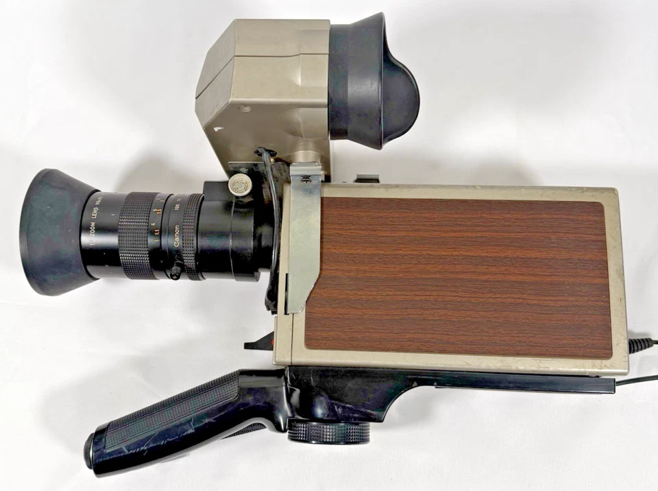 Cámara de video a color JVC CV-0001 CV-F503 MFG 1980 con lente zoom de TV Canon 155193 Foto 3 de 4