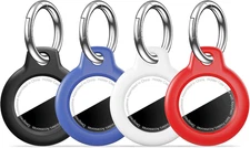 [4 Pack] for Airtag Holder Case with Keychain, Shockproof GPS Cover Anti-Scratch