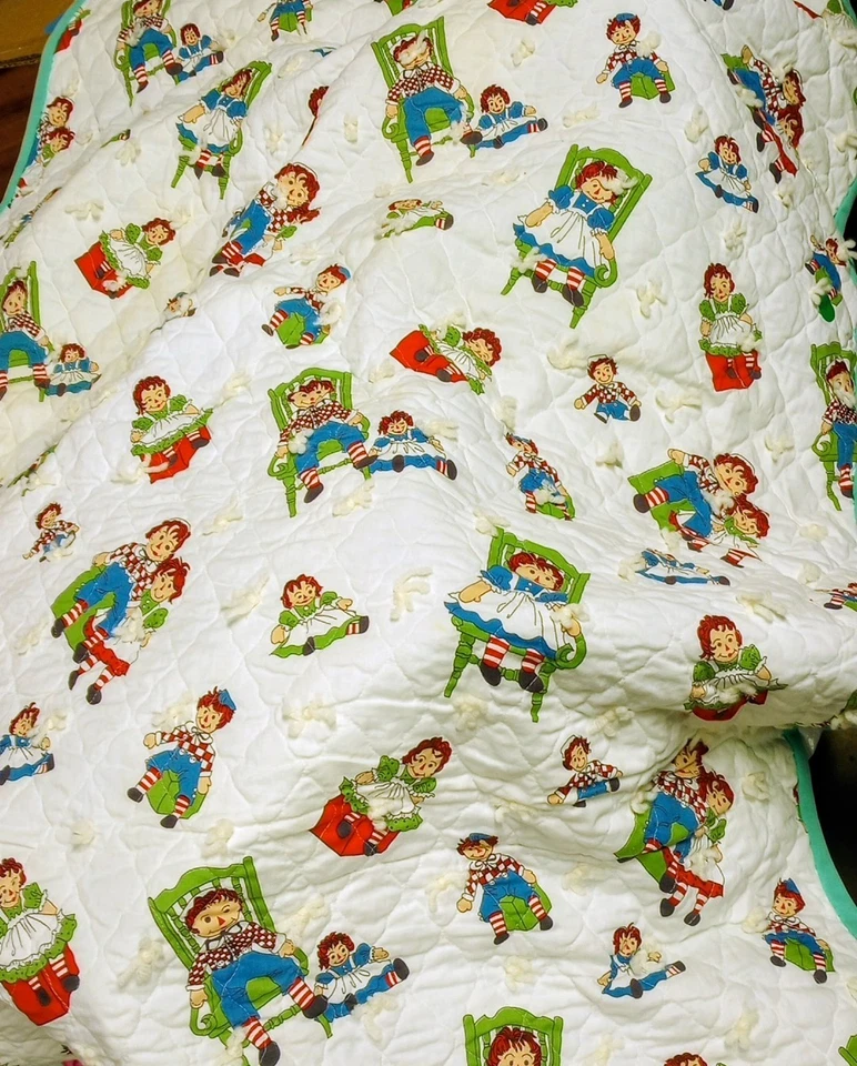 Edredón vintage Raggedy Ann AOP bebé niños 65 x 36 pulgadas Foto 3 de 4