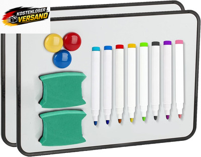 Doppelseitiges Whiteboard Magnetwand A4 Trocken abwischbar Zubehör für Schule Bü