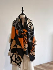 Women’s Oversized Floral Print Scarf Wrap Shawl Soft Warm Winter Blanket Cape