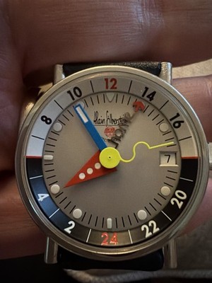Alain Silberstein Club Med Automatic 40mm Steel Silver/Gray Dial Date 100m