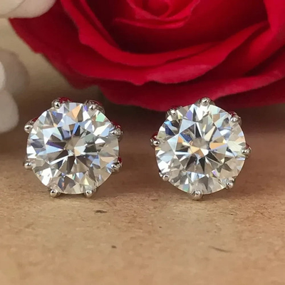 #ad RARE 10.00 Ct Certified Diamond Studs In 925 Silver Great Shine amp; Bling . $134.99