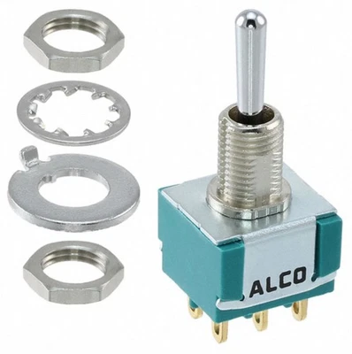 ALCO MTA 206P DPDT Mini Toggle Switch 125VAC 6A ON-OFF-ON Aircraft instrument