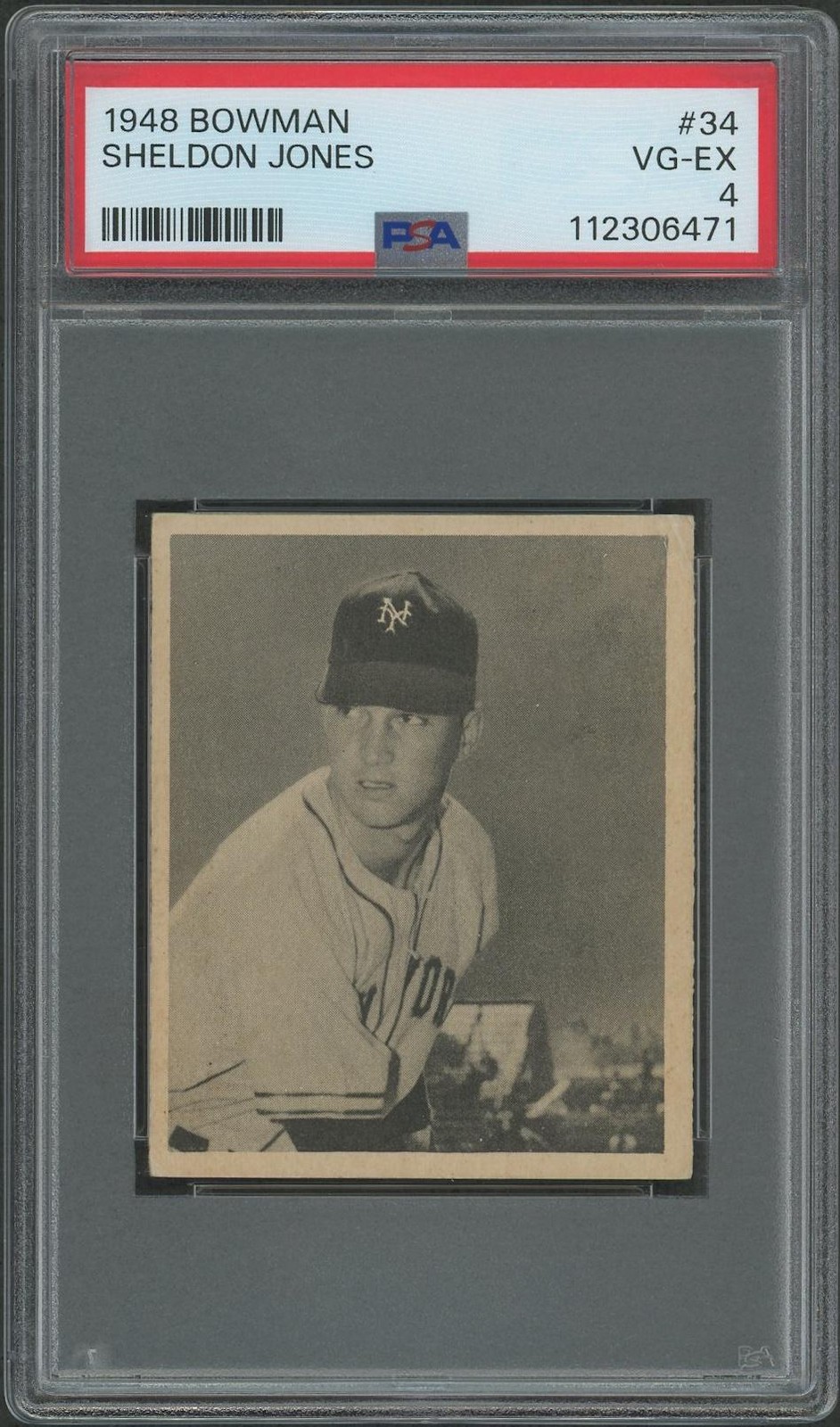 1948 Bowman Baseball #34 Sheldon Jones Rookie PSA 4 (VG-EX)