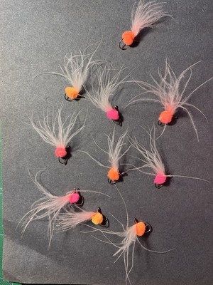 fly fishing flies lot, Eggs, Salt & Fresh Water. Multiple Colors Assortment.