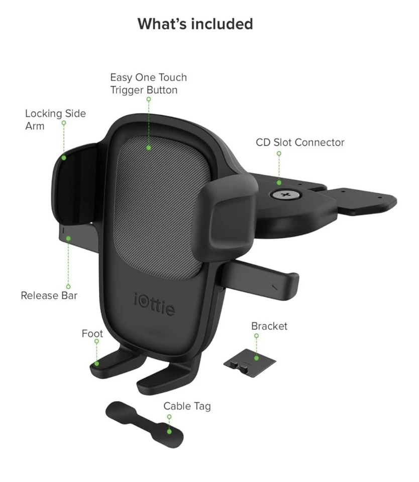 iOttie Easy One Touch 5 Universal CD Slot Mount Smartphone Car Mount Holder - Image 4 of 4