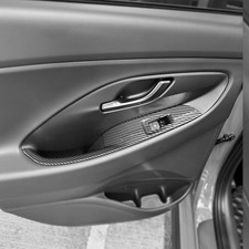 Carbon Getränkehalter und Fensterheber Schalter Adeckung Rahmen Für Hyundai I30