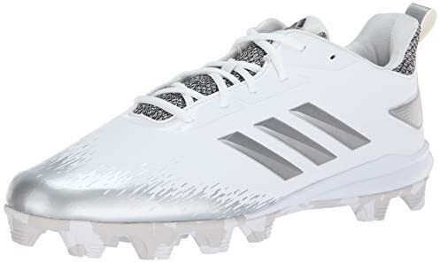 adidas Adizero Afterburner V Cleat - Men's Baseball 14 White/Gold Metallic