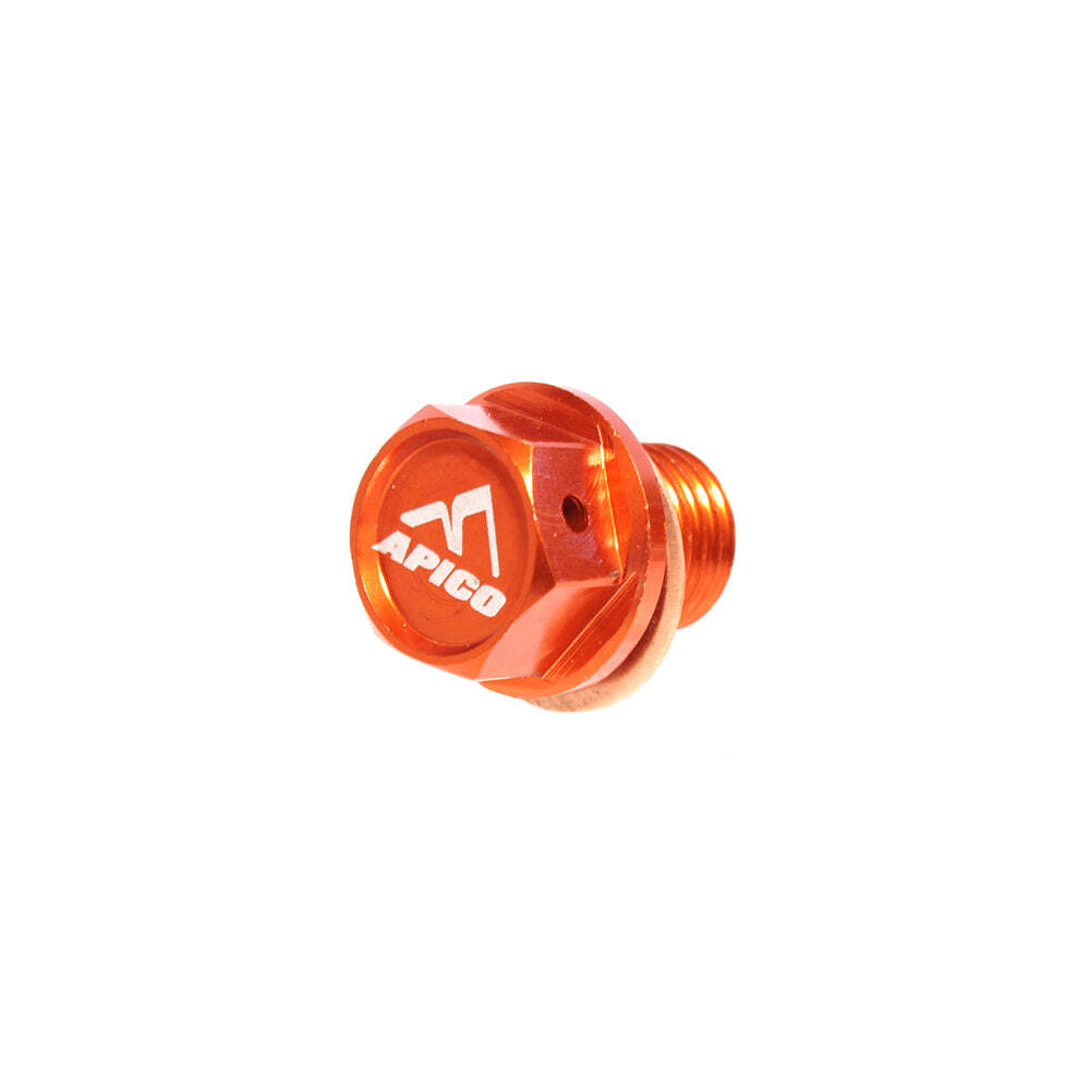 Apico Magnetic Sump Bolt KTM/HQV/GAS SX/SX-F/EXC/EXC-F/TC/TE/FC/FE/MC/EC ALL Ora