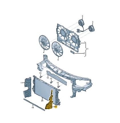 New AUDI A7 Sportback 4G8 Left Air Guide 4G8121283AS - Image 2 of 4