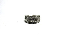 ladies sterling silver  diamond band ring