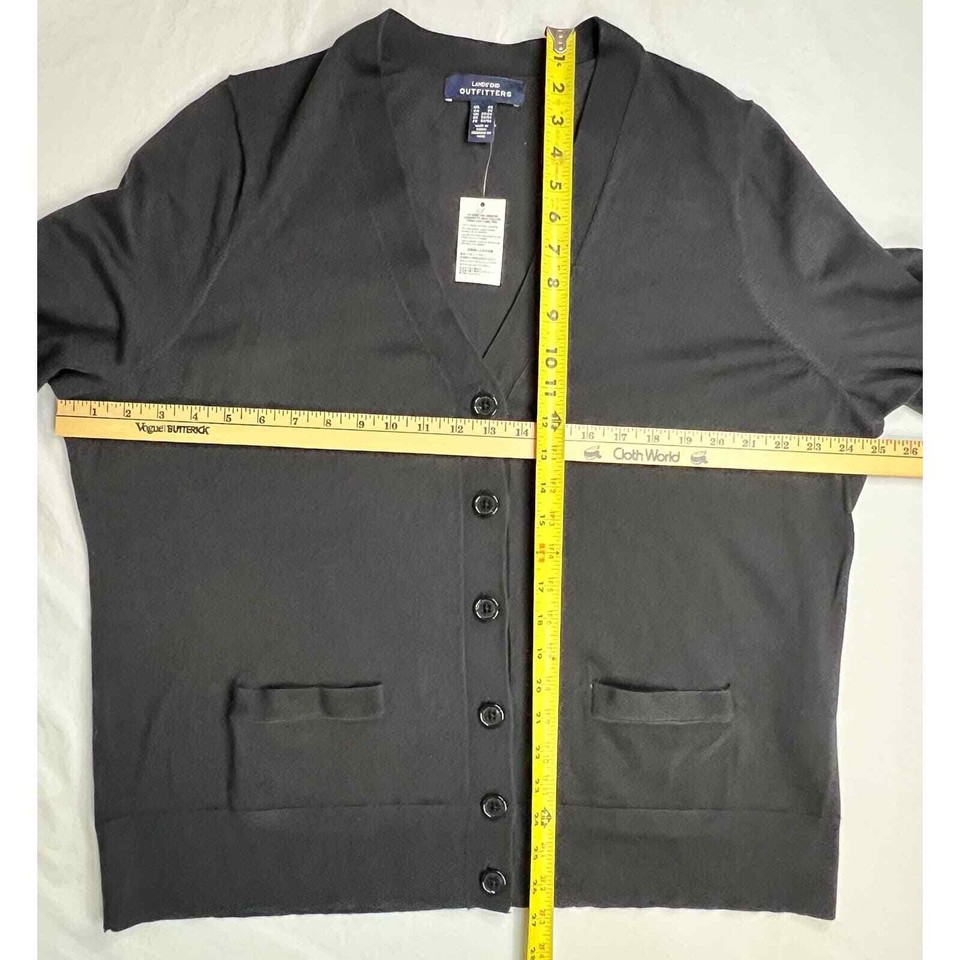 Lands End Outfitters Cardigan Sweater Black 2x NWT eBay