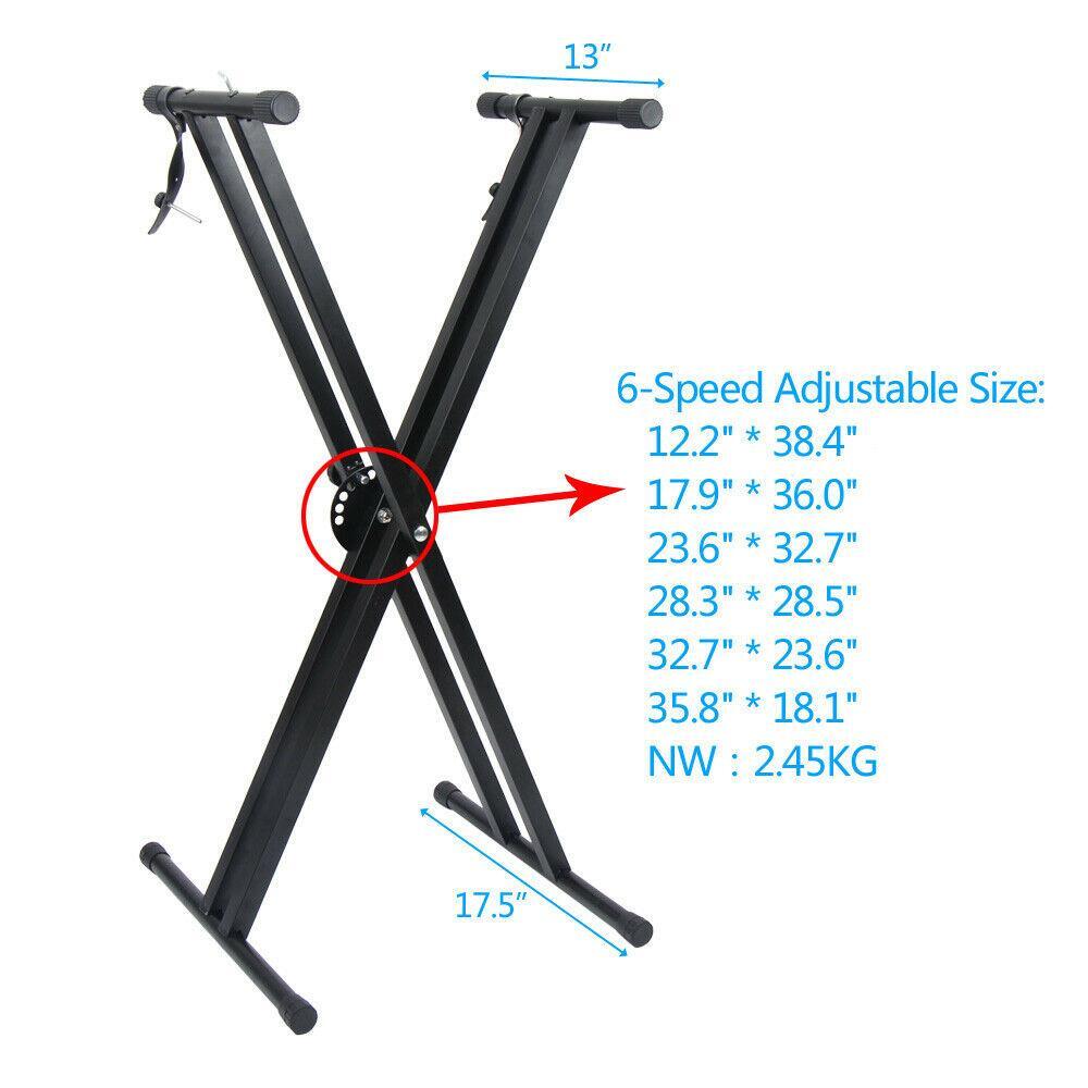 Electric Piano X-stand Metal Dual Tube Rack