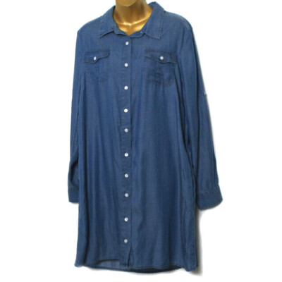 crown and ivy shirt dress Crown & Ivy Petite Short Sleeve Flounce Shirt Dress