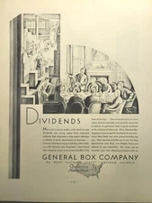 General Box Company Chicago Manufacturing Profits Vintage Print Ad 1930