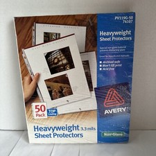 Avery Heavyweight Non-Glare Sheet Protectors, 8.5" x 11" Acid-Free 50 Pack