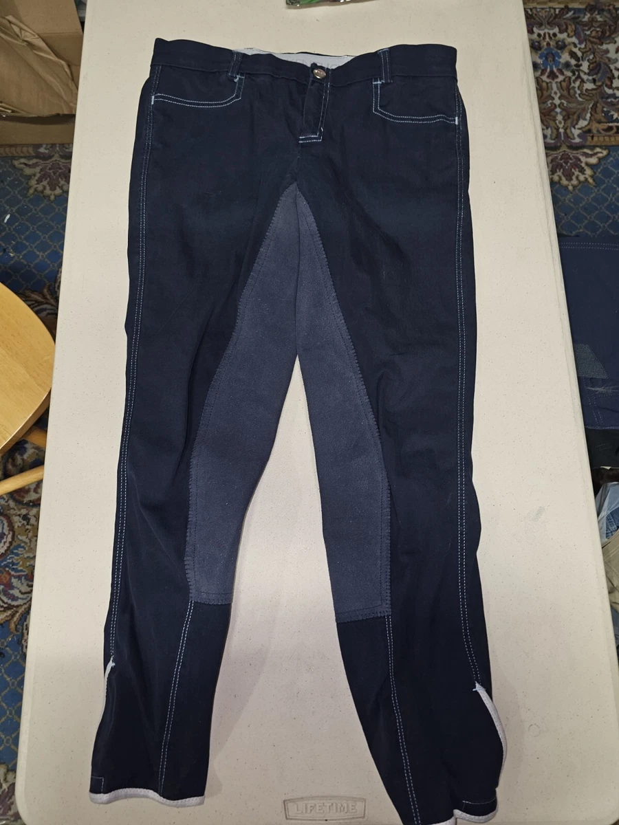 Pantalon D'équitation Kentucky Vintage – Femme Taille 12 – Rouge Et Noir